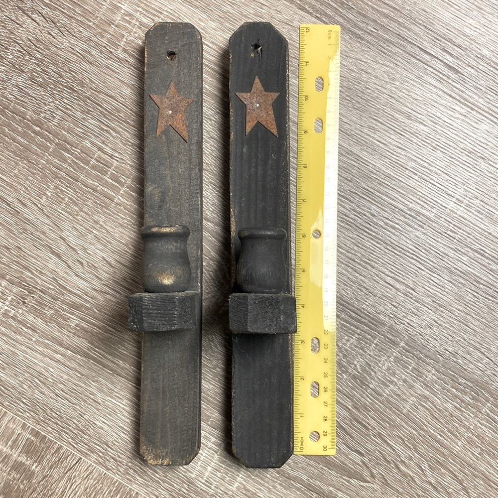 Rustic wood wall sconces